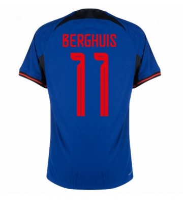 Holandia Steven Berghuis #11 Koszulka Wyjazdowych MŚ 2022 Krótki Rękaw